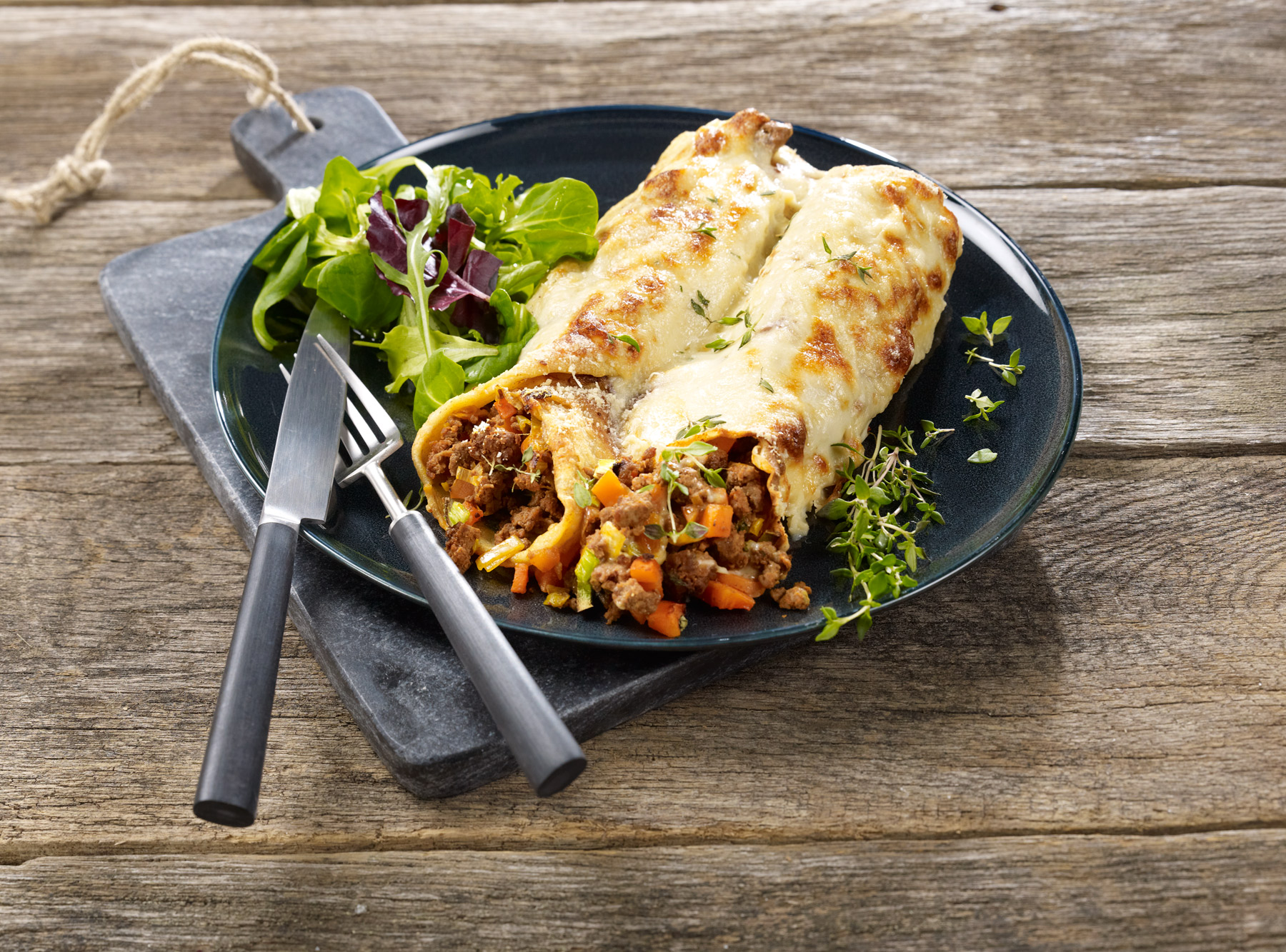 Crespelle mit Wildhack-Bolognese | Wild auf Wild