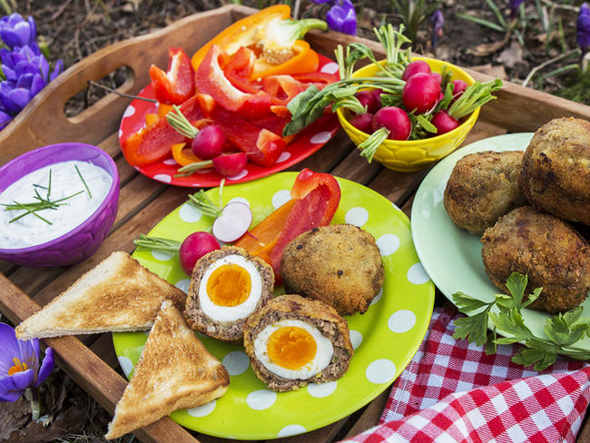 Scotch Eggs mit Wildschweinhack