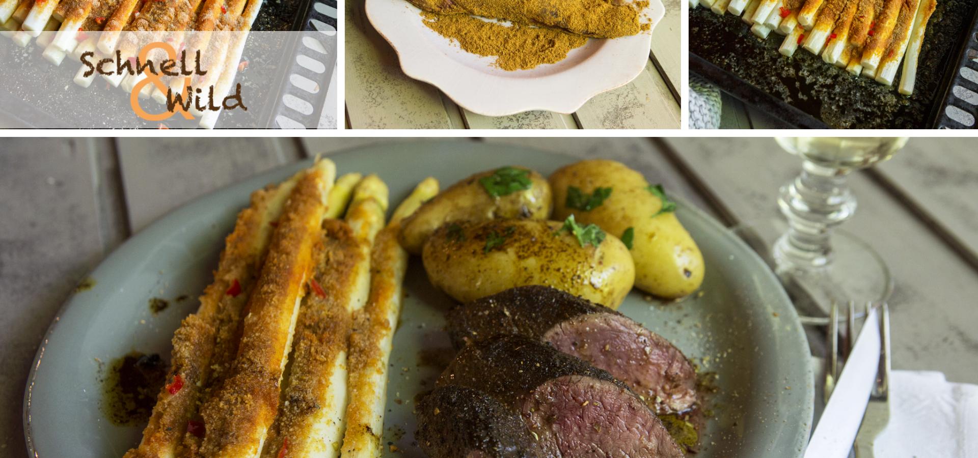 Wildschweinfilet im Ras El Hanou-Mantel mit Chili-Spargel | Deutscher ...